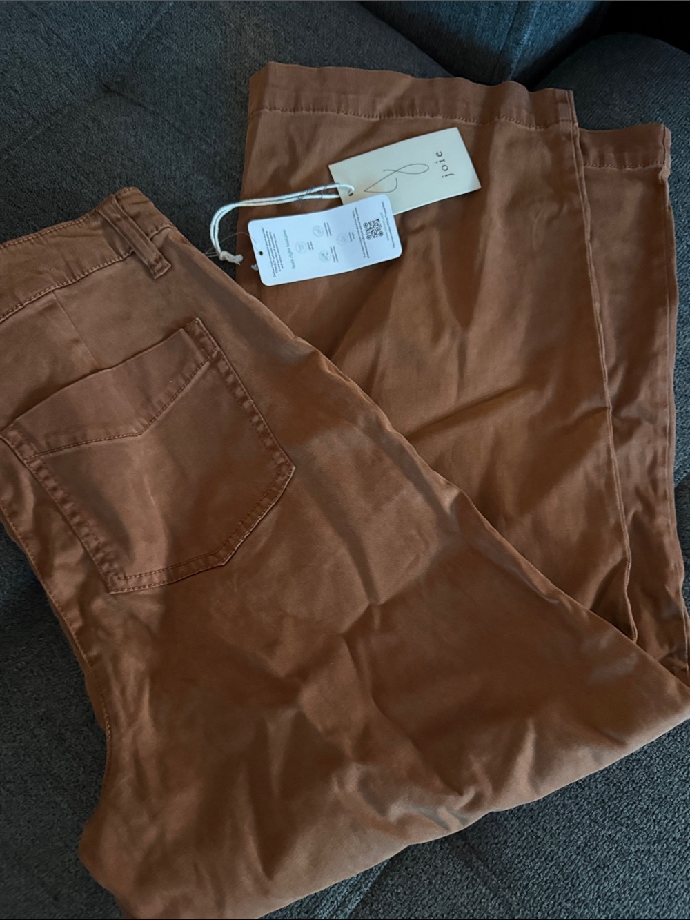 Joie Wide-Leg Tencel Pants - Brown - Picture 5 of 7